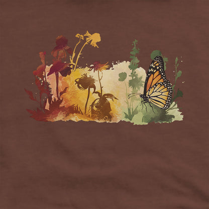 Watercolor Monarch Meadow Hoodie