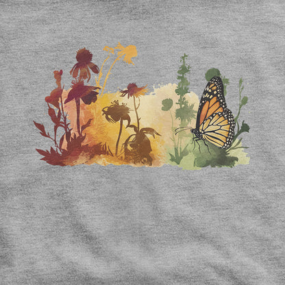 Watercolor Monarch Meadow Hoodie