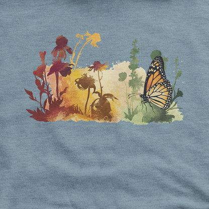 Watercolor Monarch Meadow Hoodie