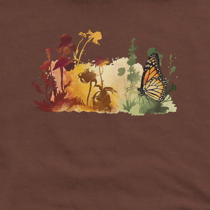 Watercolor Monarch Meadow Crewneck Sweatshirt
