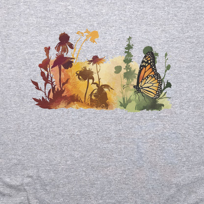 Watercolor Monarch Meadow Crewneck Sweatshirt