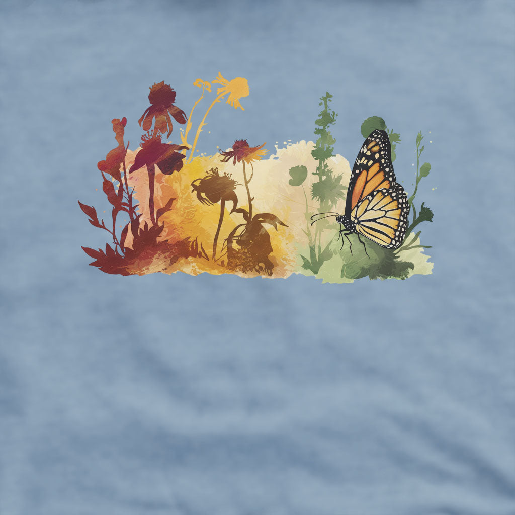 Watercolor Monarch Meadow Crewneck Sweatshirt