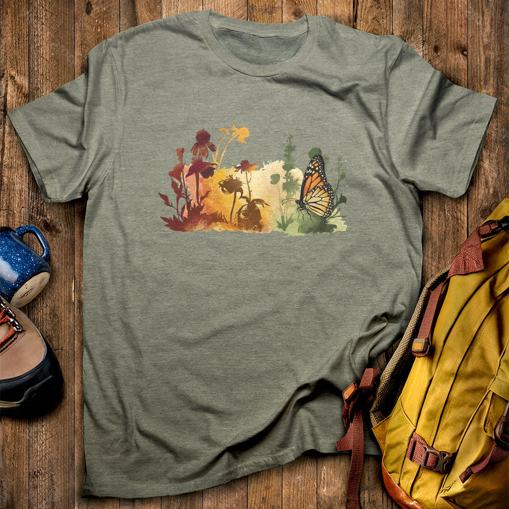Watercolor Monarch Meadow T-Shirt