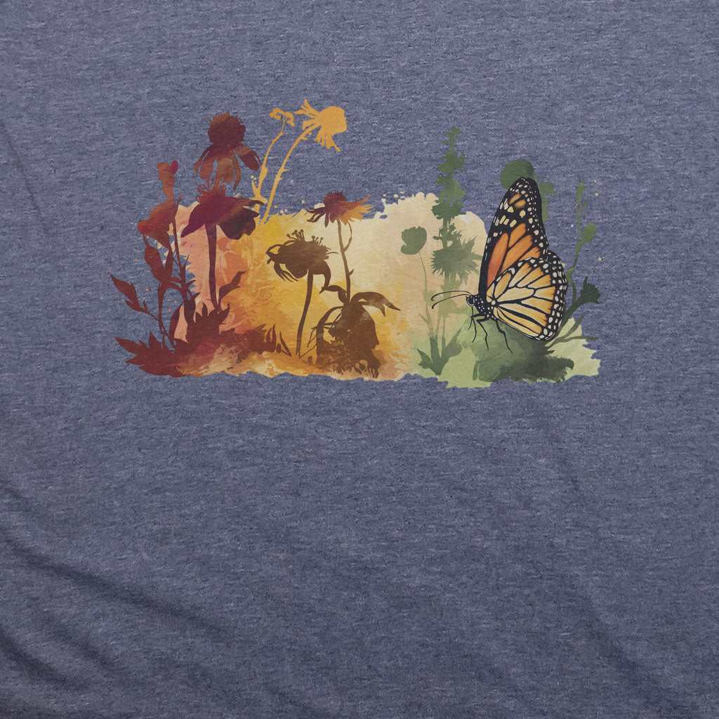 Watercolor Monarch Meadow T-Shirt