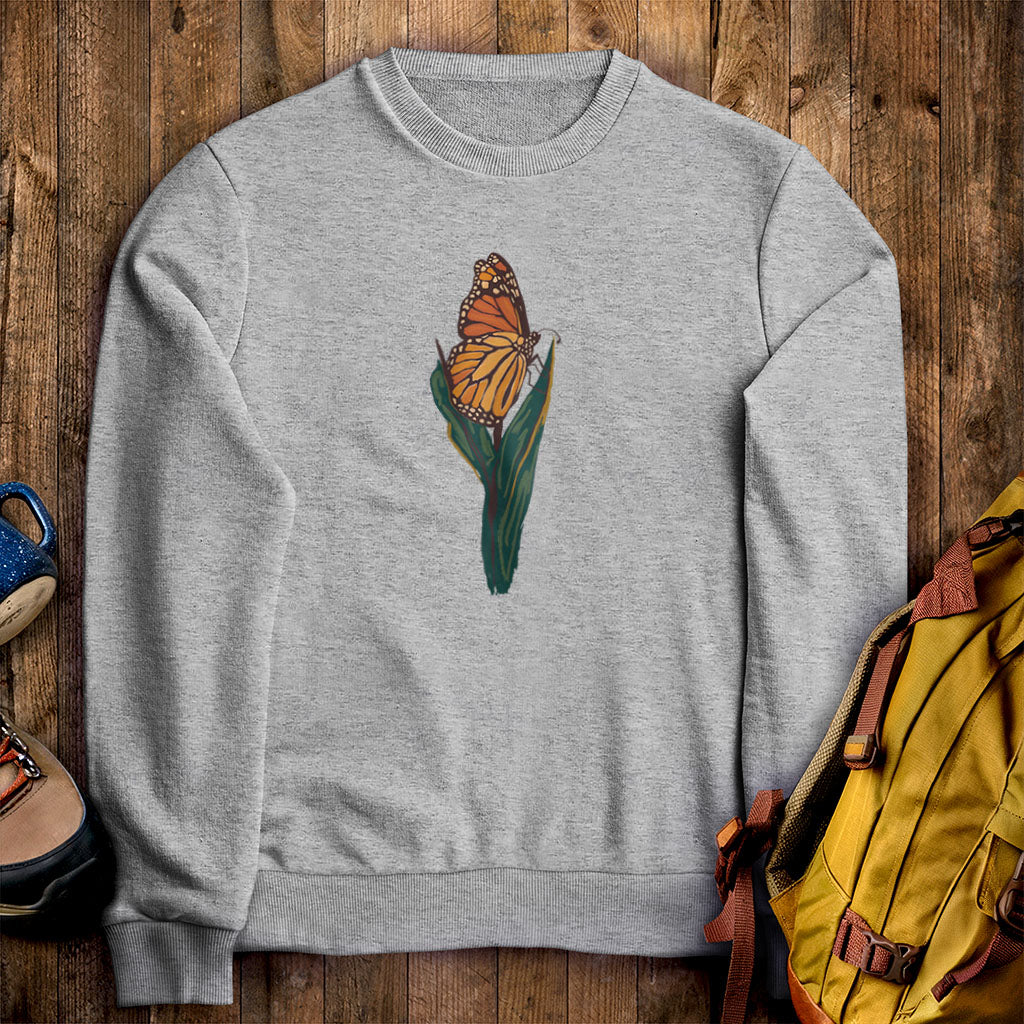 Painted Monarch Butterfly Crewneck Sweatshirt