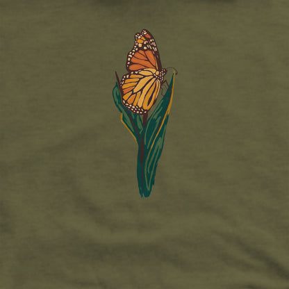 Painted Monarch Butterfly Crewneck Sweatshirt