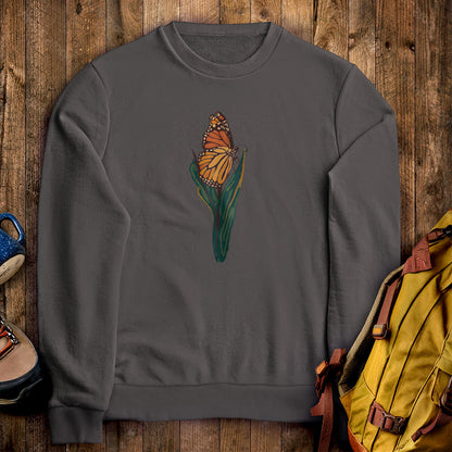 Painted Monarch Butterfly Crewneck Sweatshirt