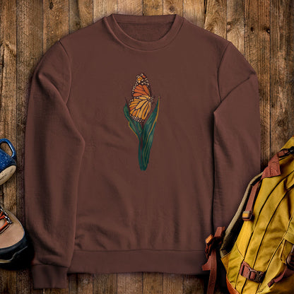 Painted Monarch Butterfly Crewneck Sweatshirt