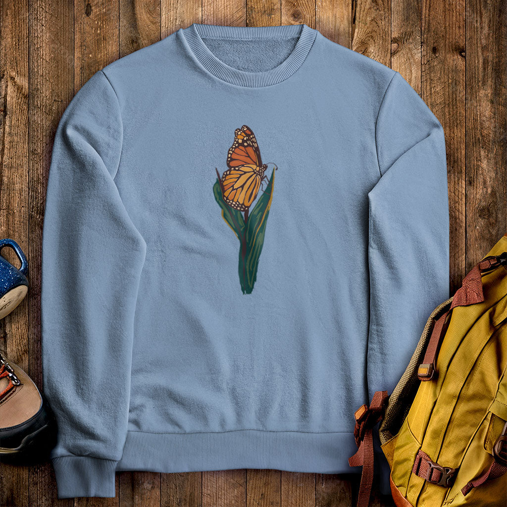 Painted Monarch Butterfly Crewneck Sweatshirt