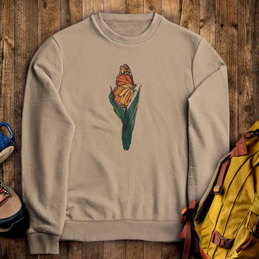 Painted Monarch Butterfly Crewneck Sweatshirt