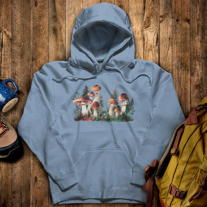 Watercolor Mushroom Patch Hoodie