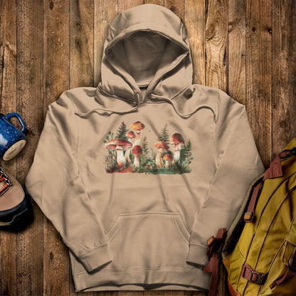 Watercolor Mushroom Patch Hoodie