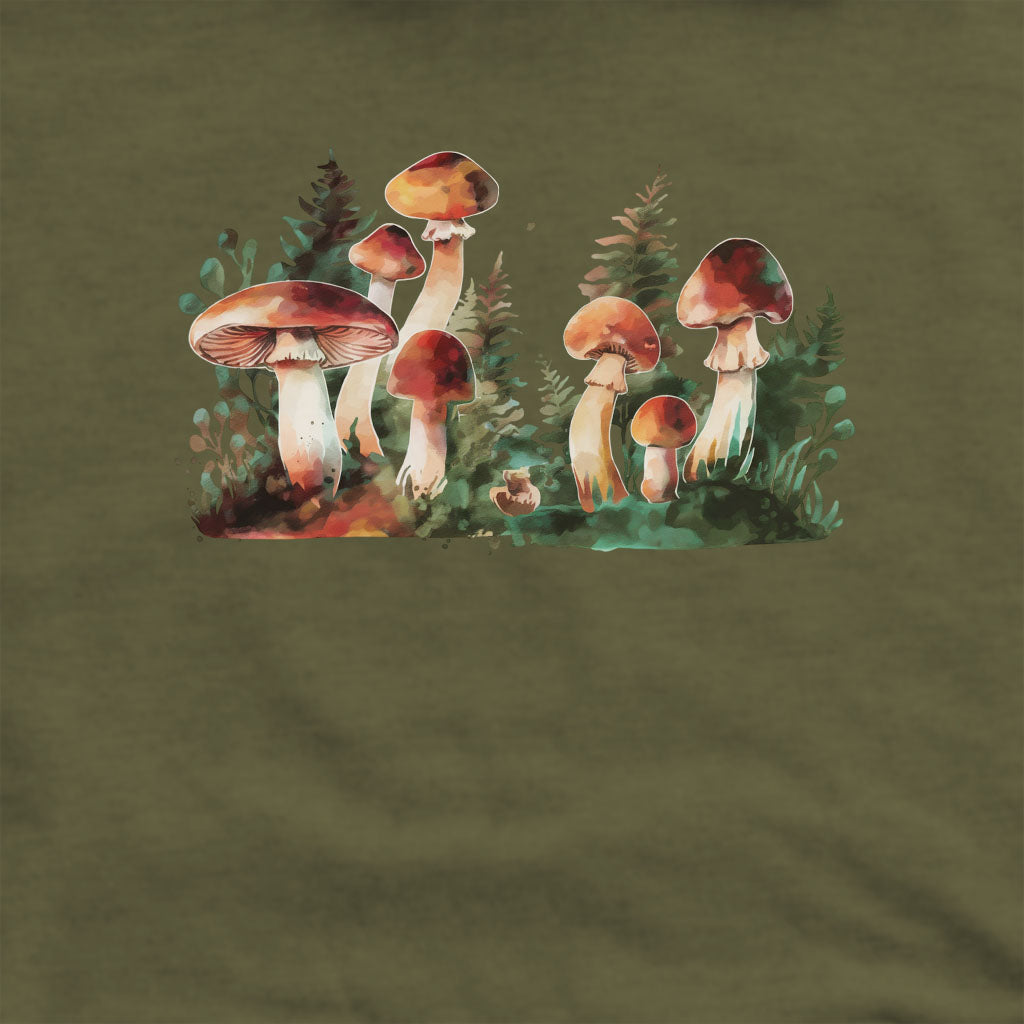 Watercolor Mushroom Patch Crewneck Sweatshirt