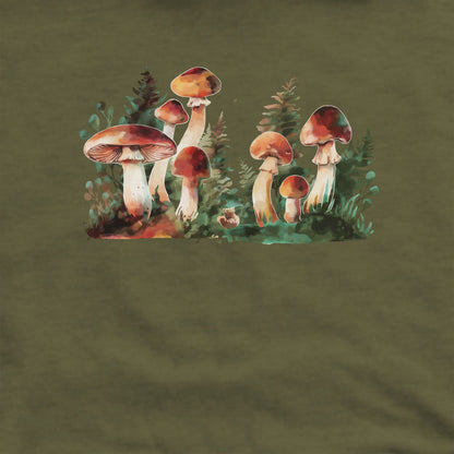Watercolor Mushroom Patch Crewneck Sweatshirt