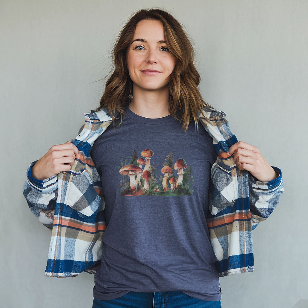 Watercolor Mushroom Patch T-Shirt