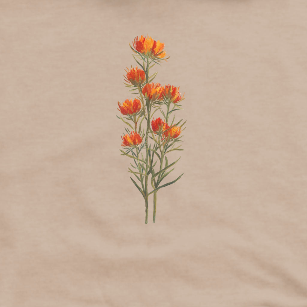 Painted Indian Paintbrush Crewneck Sweatshirt