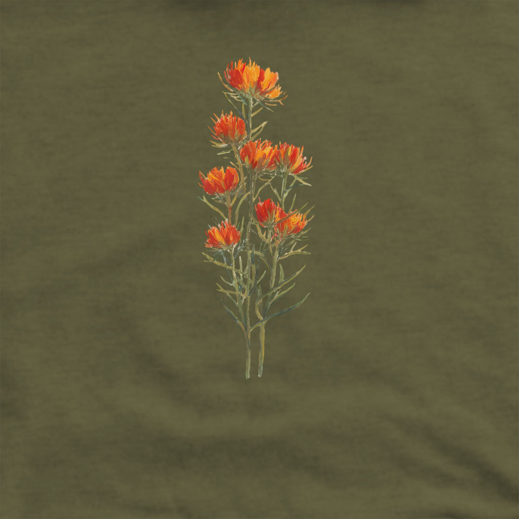 Painted Indian Paintbrush Crewneck Sweatshirt