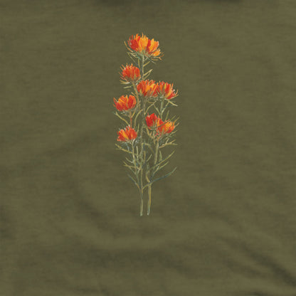 Painted Indian Paintbrush Crewneck Sweatshirt