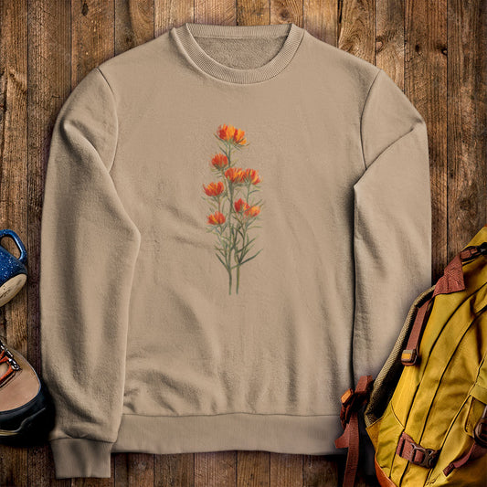Painted Indian Paintbrush Crewneck Sweatshirt