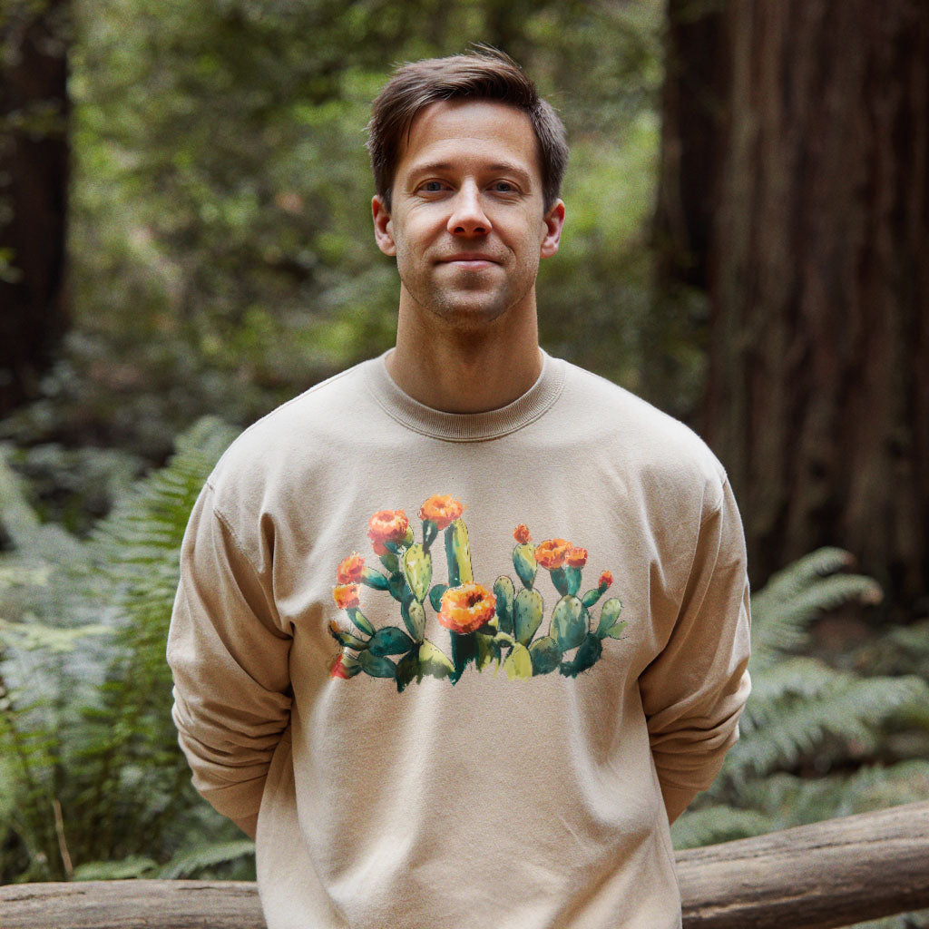 Painted Paddle Cactus Crewneck Sweatshirt