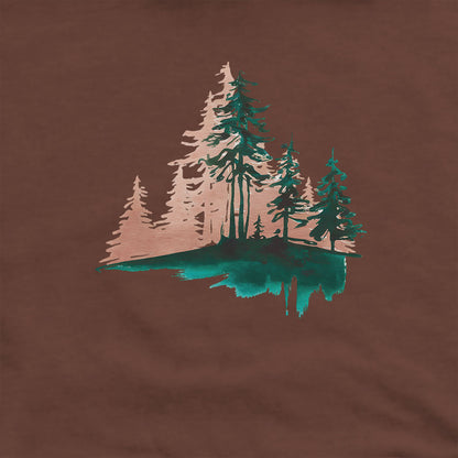 Watercolor Pine Tree Sunrise Hoodie