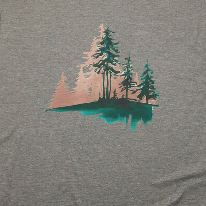 Watercolor Pine Tree Sunrise T-Shirt