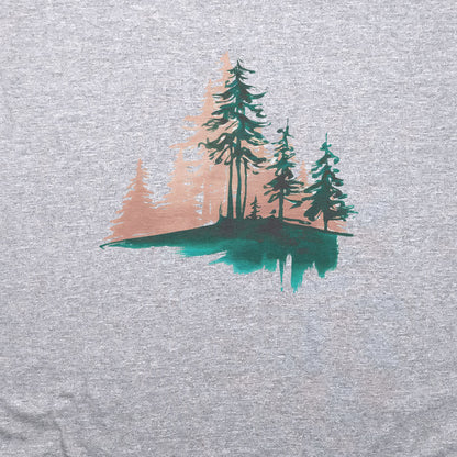 Watercolor Pine Tree Sunrise T-Shirt
