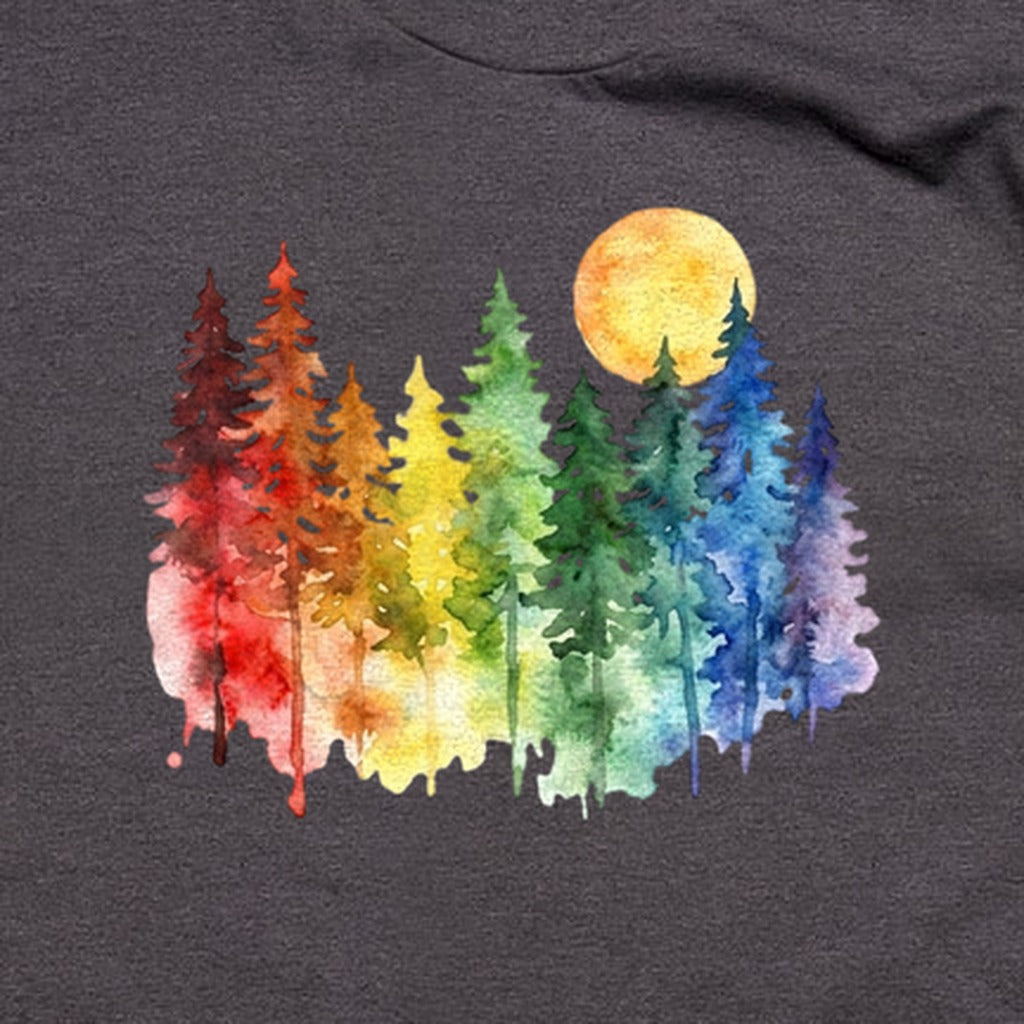 Watercolor Rainbow Forest T-Shirt