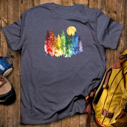 Watercolor Rainbow Forest T-Shirt