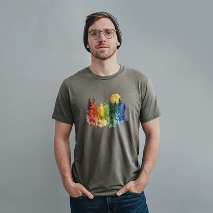 Watercolor Rainbow Forest T-Shirt
