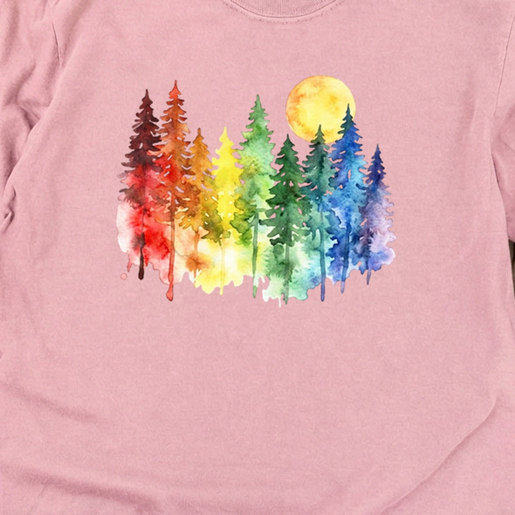 Watercolor Rainbow Forest Premium Long Sleeve