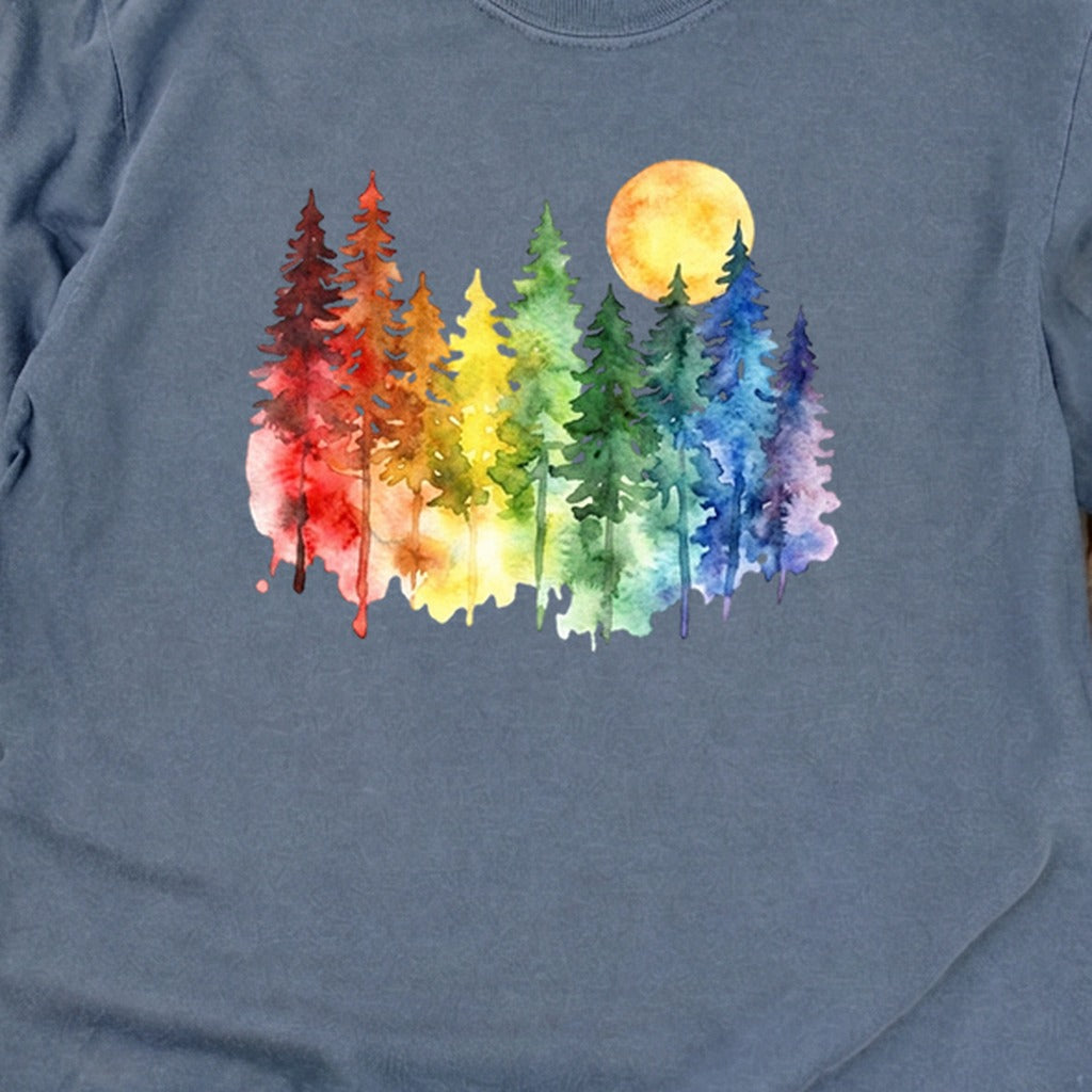 Watercolor Rainbow Forest Premium Long Sleeve