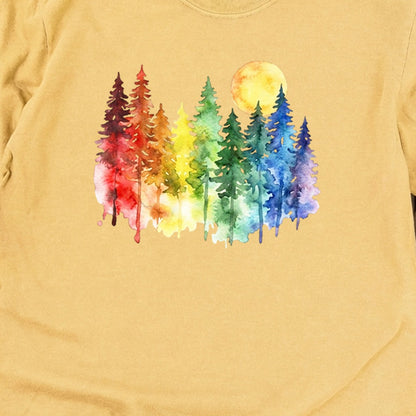 Watercolor Rainbow Forest Premium Long Sleeve