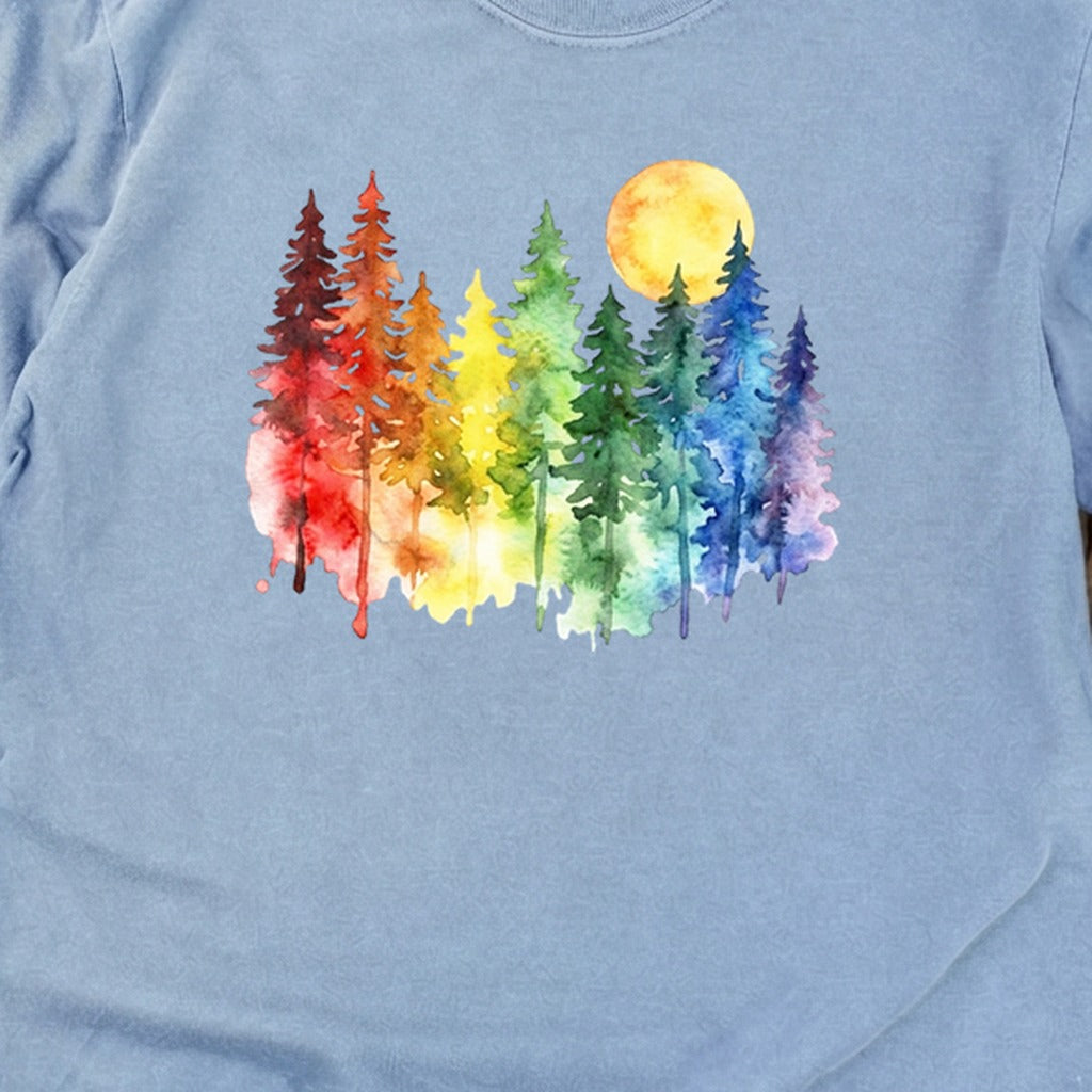 Watercolor Rainbow Forest Premium Long Sleeve