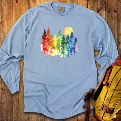 Watercolor Rainbow Forest Premium Long Sleeve
