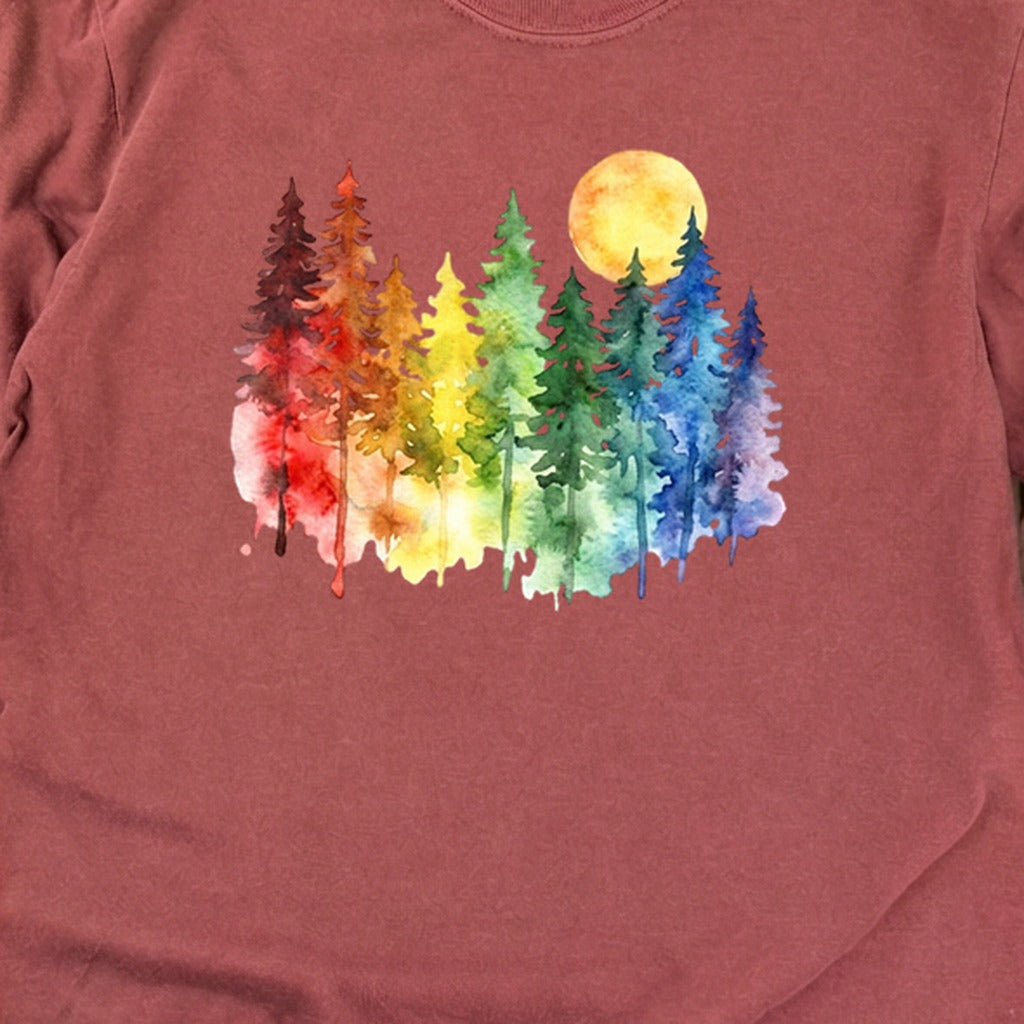 Watercolor Rainbow Forest Premium Long Sleeve