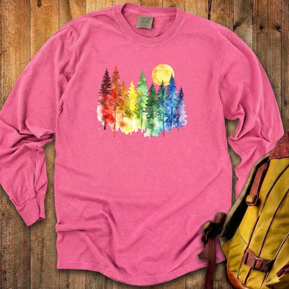 Watercolor Rainbow Forest Premium Long Sleeve