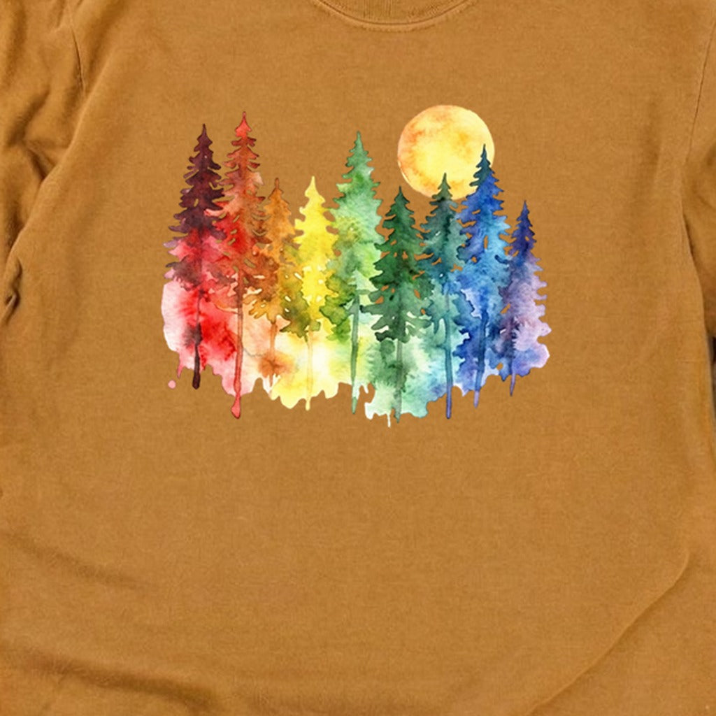 Watercolor Rainbow Forest Premium Long Sleeve