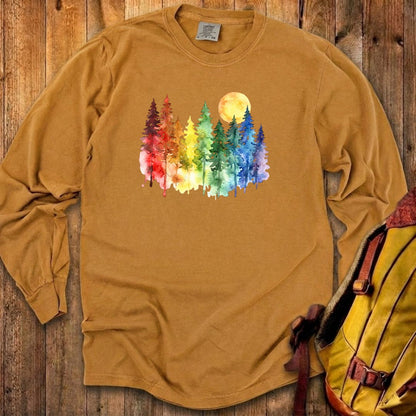 Watercolor Rainbow Forest Premium Long Sleeve