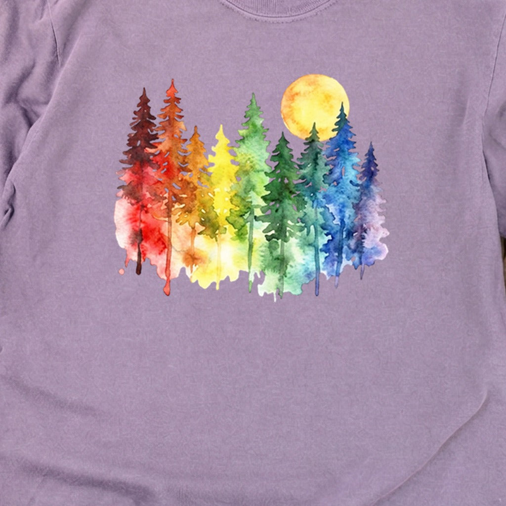 Watercolor Rainbow Forest Premium Long Sleeve