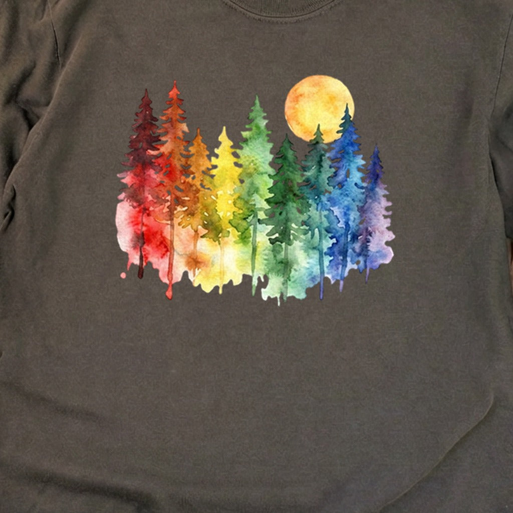 Watercolor Rainbow Forest Premium Long Sleeve
