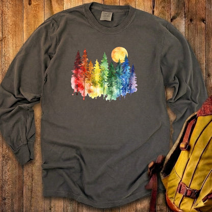 Watercolor Rainbow Forest Premium Long Sleeve
