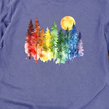 Watercolor Rainbow Forest Premium Long Sleeve