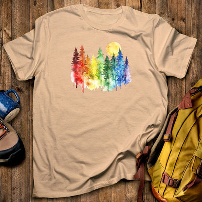 Watercolor Rainbow Forest T-Shirt