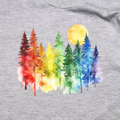 Watercolor Rainbow Forest T-Shirt