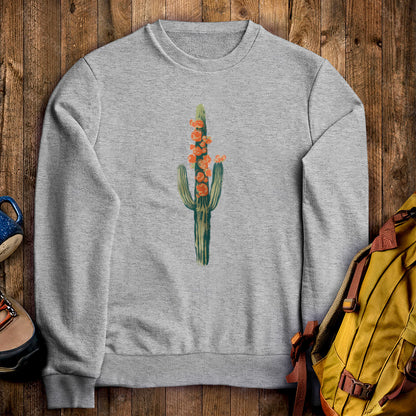 Painted Cactus in Bloom Crewneck Sweatshirt