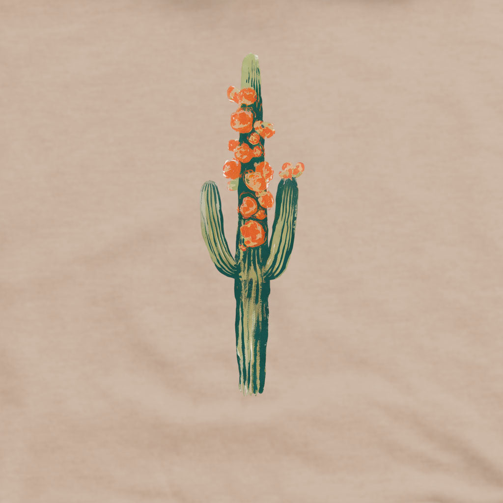 Painted Cactus in Bloom Crewneck Sweatshirt