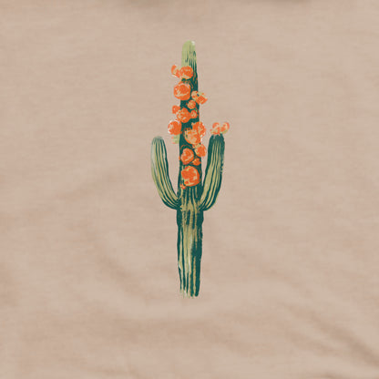 Painted Cactus in Bloom Crewneck Sweatshirt