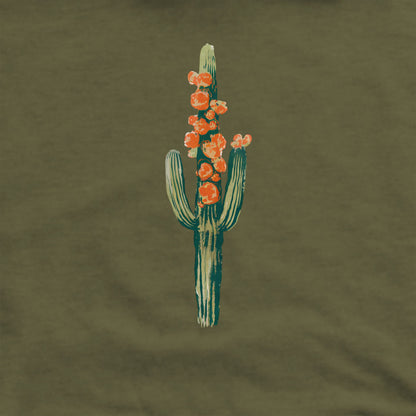 Painted Cactus in Bloom Crewneck Sweatshirt