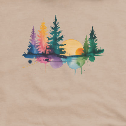 Watercolor Forest Crewneck Sweatshirt